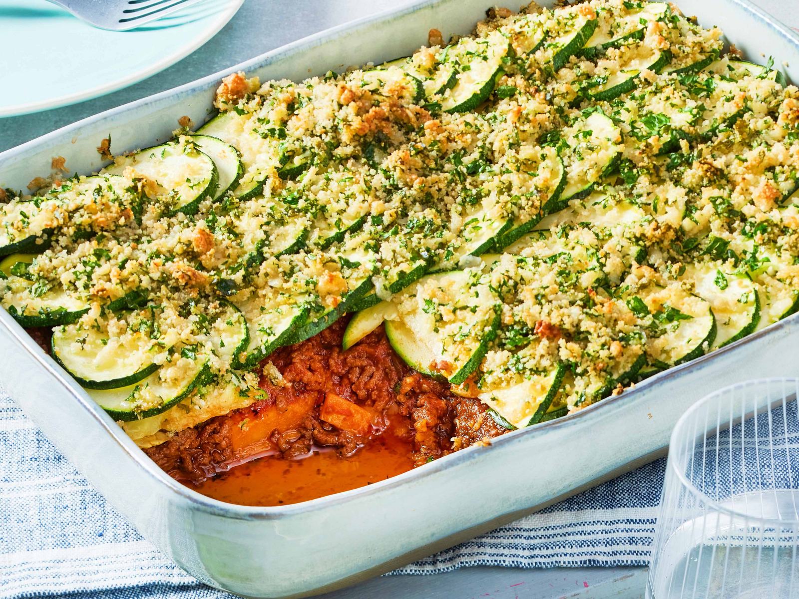 schneller zucchini auflauf mit käse