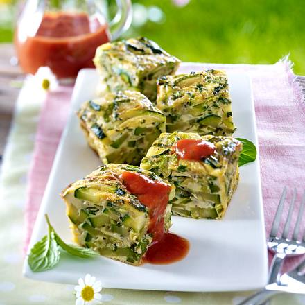 Zucchini-Minz-Würfel Rezept