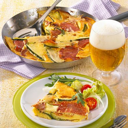 Zucchini-Salami-Pfannkuchen Rezept Zucchini-Salami-Pfannkuchen Rezept