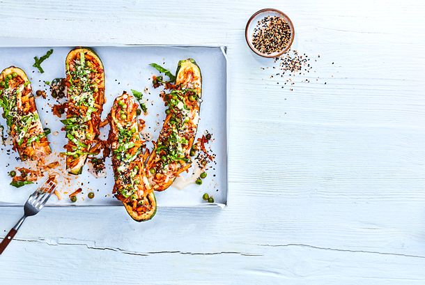 Zucchini-Submarine mit Tahinsoße Rezept