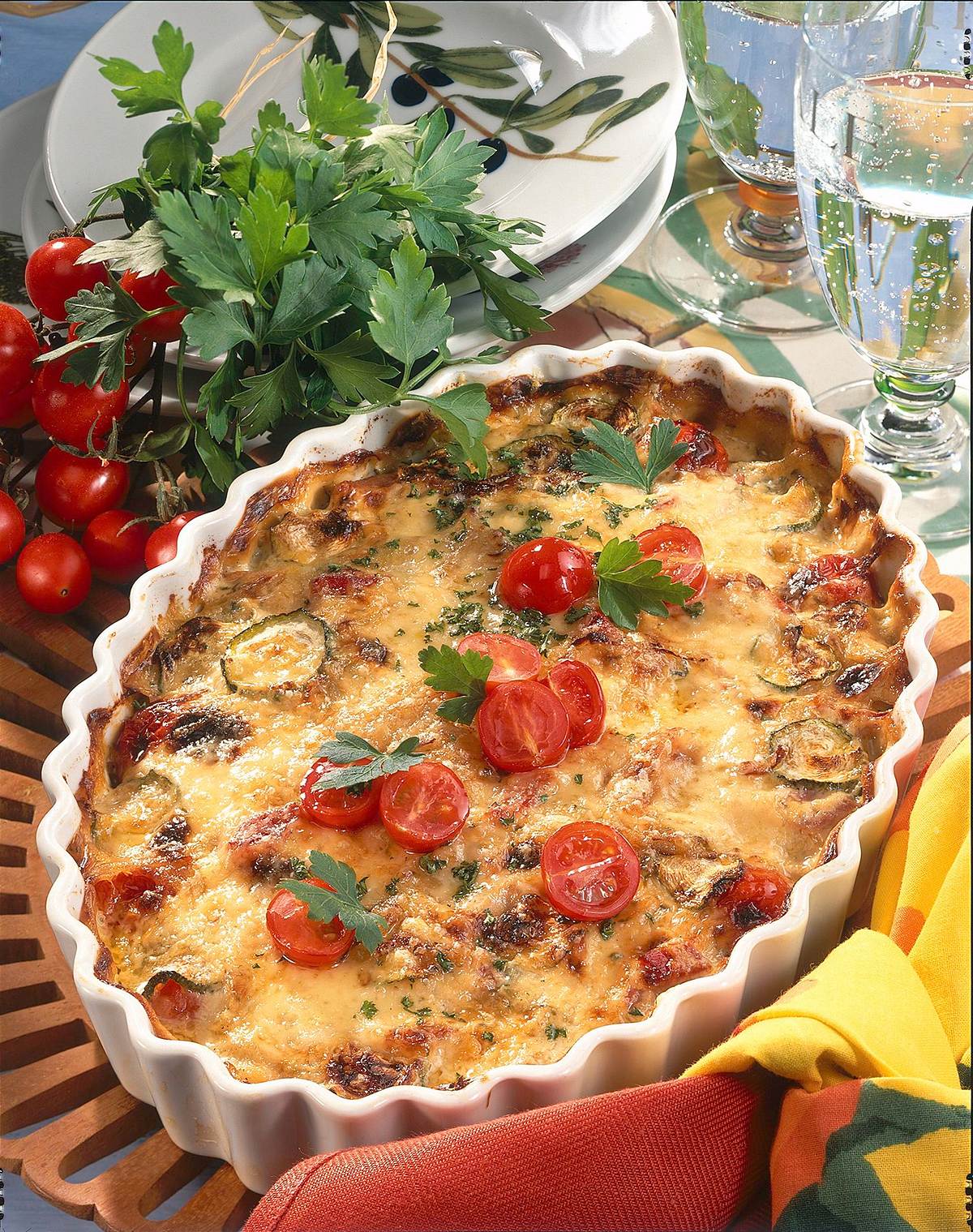 Zucchini-Tomaten-Gratin Rezept