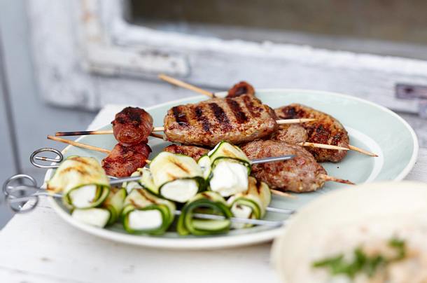 Zucchini- und Hackspieße Rezept Zucchini- und Hackspieße Rezept