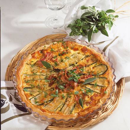 Zucchiniquiche mit Speck Rezept