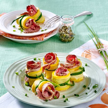 Zucchiniröllchen al Tonno Rezept Zucchiniröllchen al Tonno Rezept
