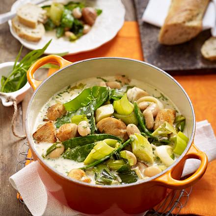 Zuckerschoten-Hähnchentopf Rezept Zuckerschoten-Hähnchentopf Rezept