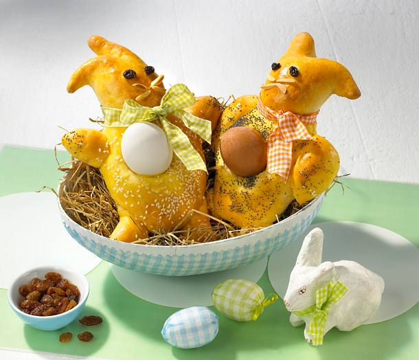 Zwei Hasis mit Ei Rezept Zwei Hasis mit Ei Rezept