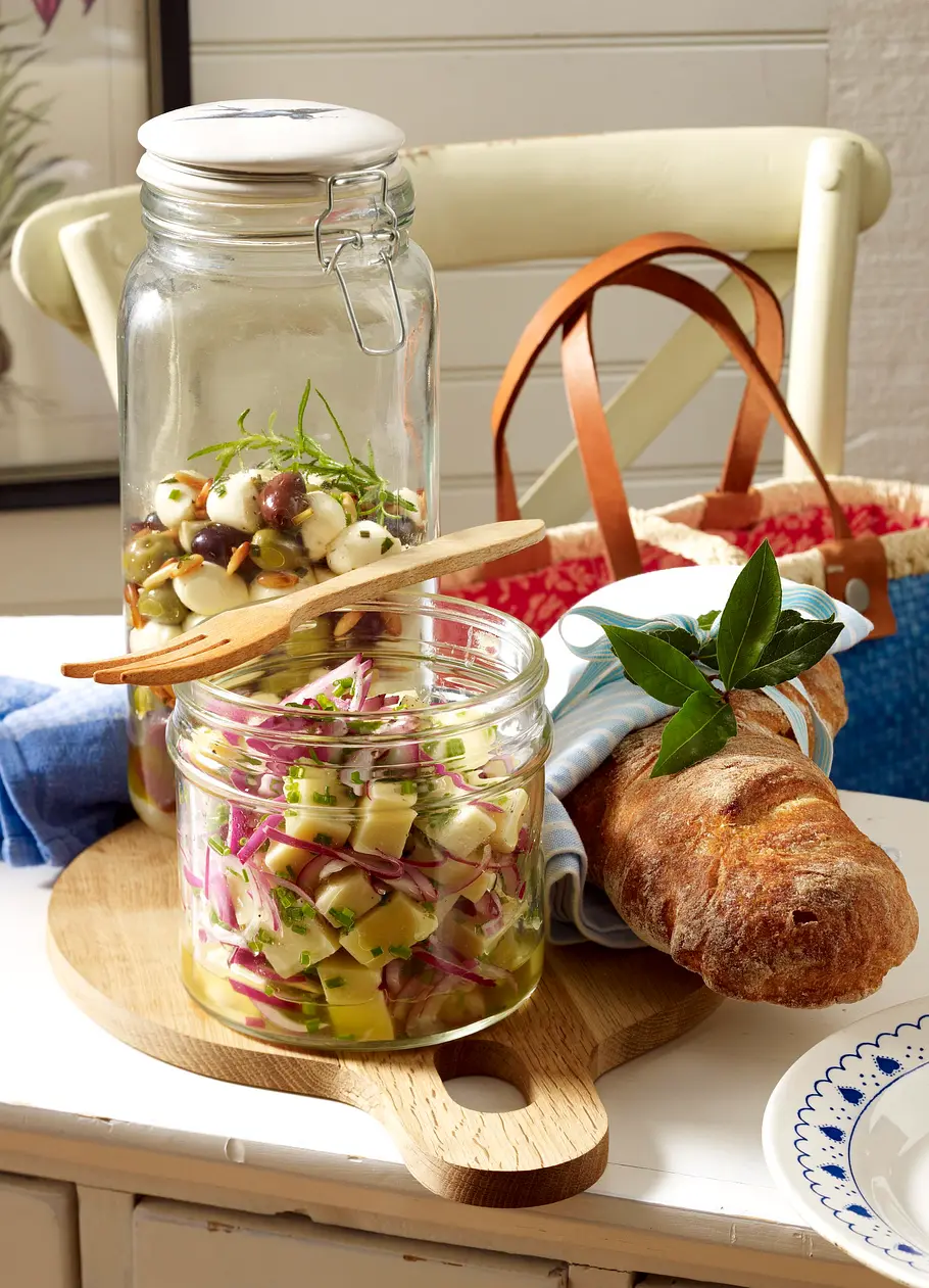 Zweierlei eingelegte Käse Rezept Zweierlei eingelegte Käse Rezept