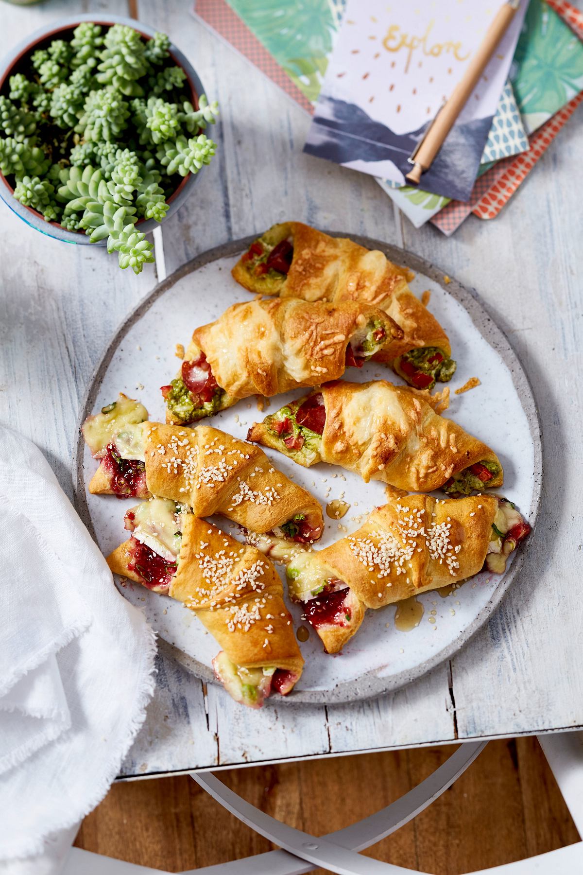 Zweierlei gefüllte Croissants Rezept