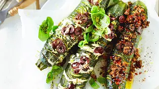 Zweierlei Hasselback-Zucchini Rezept - Foto: LECKER @ Bauer Media Group Zweierlei Hasselback-Zucchini Rezept - Foto: LECKER @ Bauer Media Group