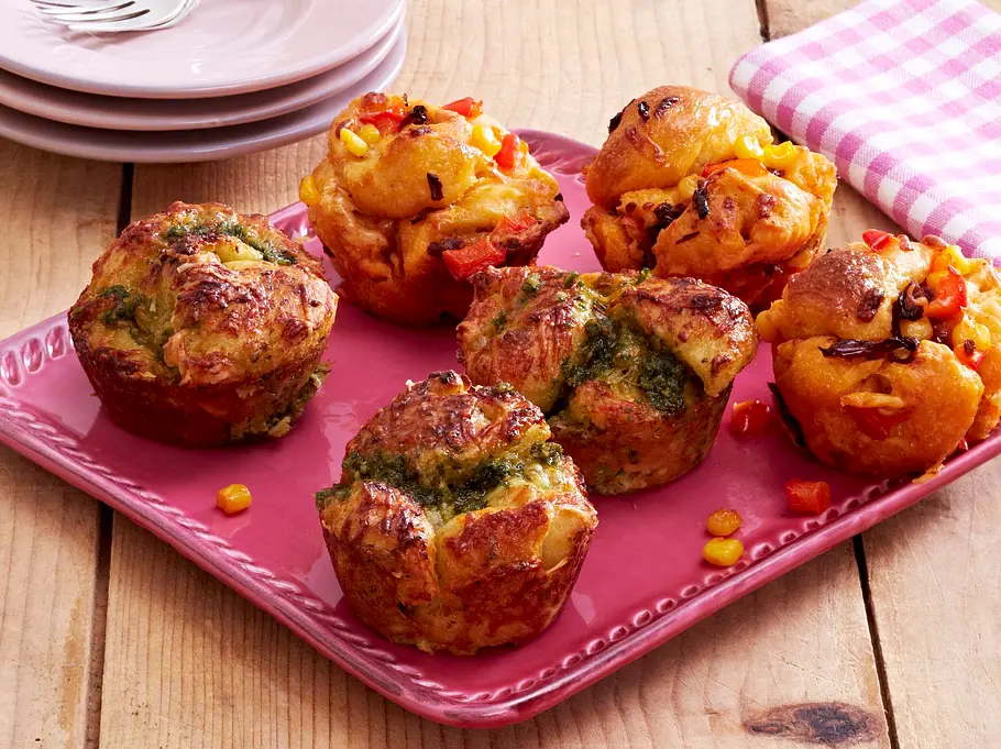 Zweierlei Monkey-Bread-Muffins Rezept Zweierlei Monkey-Bread-Muffins Rezept