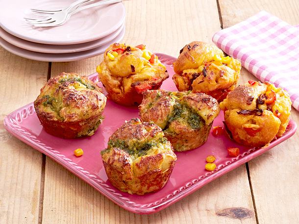 Zweierlei Monkey-Bread-Muffins Rezept Zweierlei Monkey-Bread-Muffins Rezept