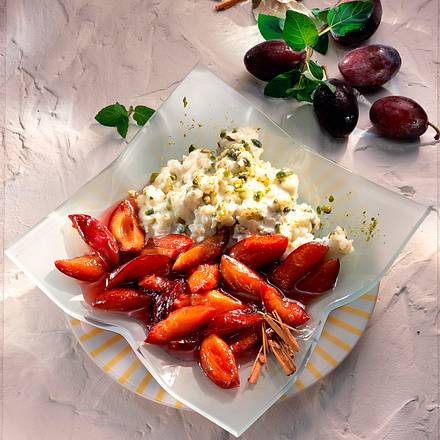 Zwetschenkompott mit Pistazienreis Rezept