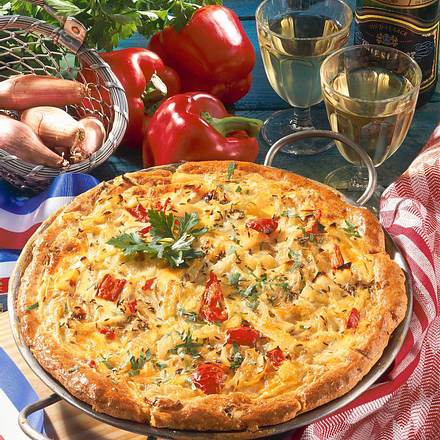 Zwiebel-Paprika-Quiche Rezept Zwiebel-Paprika-Quiche Rezept