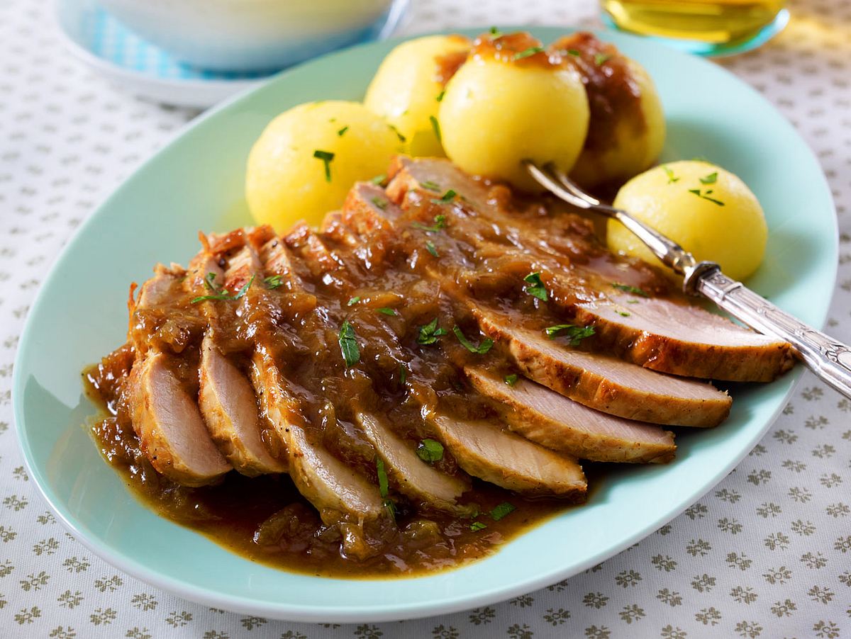 Zwiebel-Schweinebraten