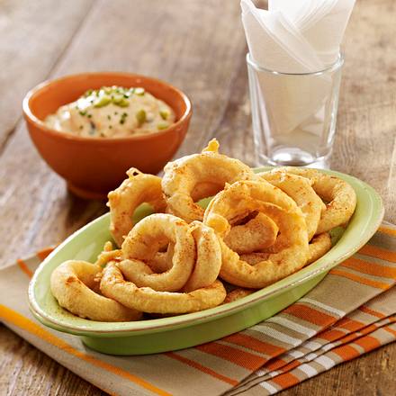 Zwiebelringe in Bierteig Rezept Zwiebelringe in Bierteig Rezept