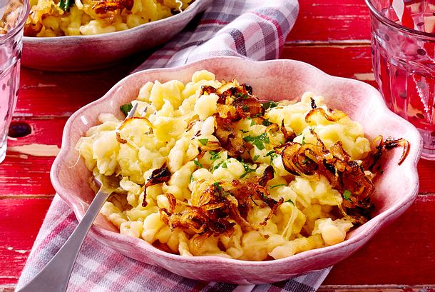 Überbackene Allgäuer Käsknöpfle Rezept Überbackene Allgäuer Käsknöpfle Rezept